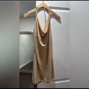 Shimmer Gold Mini Dress- Never Worn, New with original tags.
